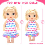 ECORELF 10 Set Alive Baby Doll Clothes, Doll Clothes for 10-12 Inch Girl Dolls Outfits Accessories Include Cute Jumpsuit, Skirts