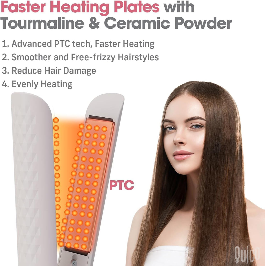 Quico Hair Straightener, 110-240V Flat Iron Hair Straighteners for Women