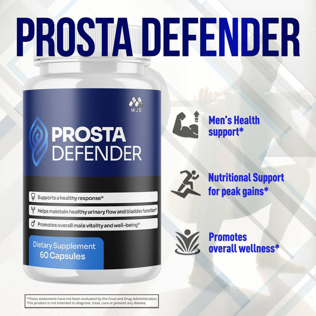 (2 Pack) Prosta Defender Capsules, Official Prostadefender Pills with All Natural Ingredients, Advanced Overall Health and Wellness Supplement, Natural Maximum Strength Vitamin Formula (120 Capsules)