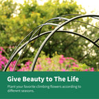 SCENDOR Metal Garden Arbor Wedding Arch 95.3" H x 45" W, Heavy Duty Rustproof Iron Pergola Trellis for Climbing Plants Outdoor Garden Patio Pathway Lawn Ceremony Party Decoration