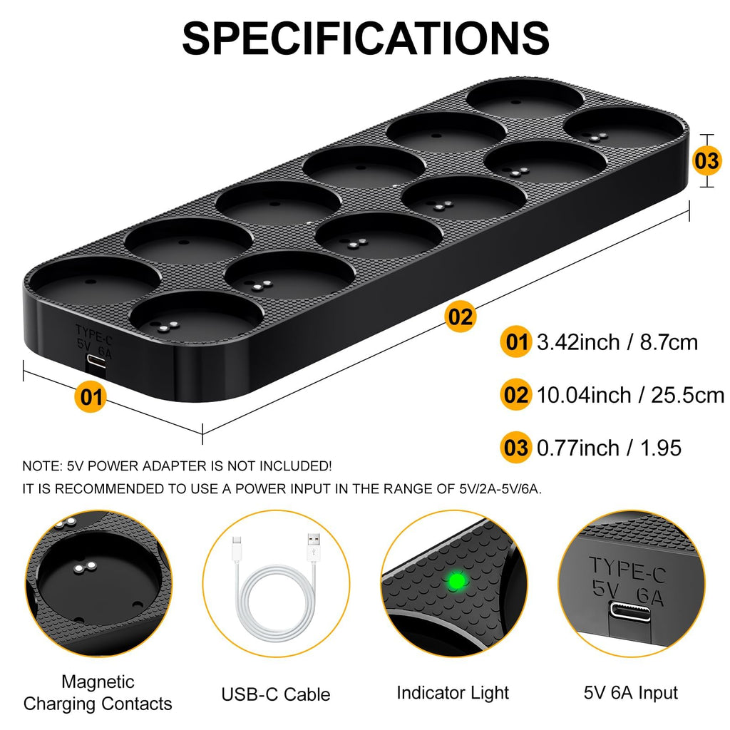 YiaMia Upgraded Rechargeable Tea Lights with Magnetic Charging Base 12 Pack