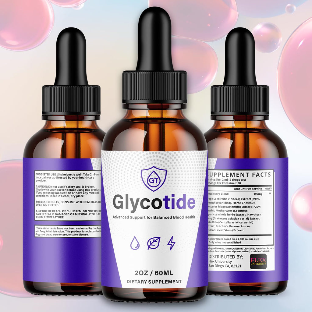(5 Pack) Glycotide Drops, Official Glycotide Blood Support Drops with All Natural Ingredients, Advanced Health & Wellness Support Formula with Maximum Strength Multivitamin Ingredients (150 Servings)