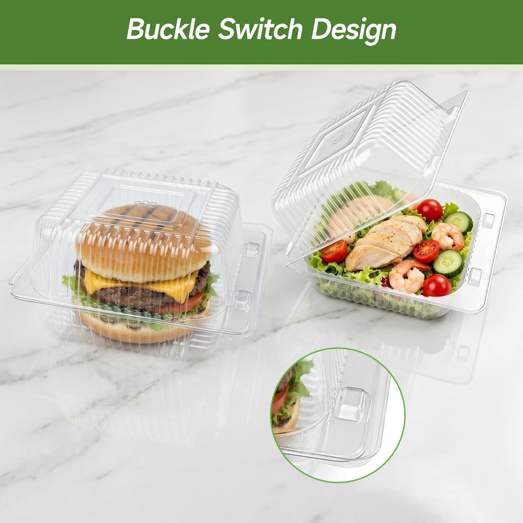 Dealusy 90 Pack Extra Heavy Duty Clear Slice Cake Carriers