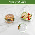 Dealusy 90 Pack Extra Heavy Duty Clear Slice Cake Carriers