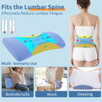 Poufs Lumbar Support Pillow for Bed Relief Back Pain: Lower Back Pillow for Sleeping - Memory Foam Waist Pillow - Back Wedge Bolster Pillow for Side, Back&Stomach Sleepers - Bed Rest Pillow