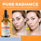 Lupure Professional Vitamin C Face Serum 20%, Anti Aging Facial Super Vit C Serum with Ascorbic Acid Hyaluronic Acid & Vitamin E for Dark Spots, Skin Care, Christmas Gift & Stocking | 1 Fl. Oz