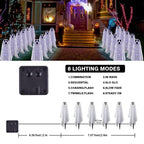 Betrihyes Halloween Decorations Solar Garden Lights Outdoor,6PACKS Halloween Ghost Decorations Lights with Scary Party Gifts Decor,Solar Scary Ghost Path Lights for Halloween Party Decor Cold White