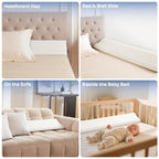 King Size Bed Wedge Pillow Headboard, Pillow Wedge for Headboard Gap(0-8"), Mattress Gap Filler Wedge, Stop Items Falling and Get Quality Sleep,Ergonomic Design, Non-Slip, Breathable(76"X10"X6")