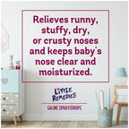 Little Remedies Sterile Baby Saline Nasal Spray and Drops, Safe for Newborns to Relieve Stuffy and Dry Noses, 1 Fl Oz