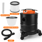 LIGO Ash Vacuum, Pellet Stove Vacuum Cleaner with Blower Function, 3.3 Gallon 1000W, Washable Fliter and HEPA Fliter, with 3 Swivel Casters,Ash Dust Collector for Pellet Stoves, Fireplaces