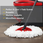 (Pack of 8) Spin Mop Heads Replacements Mop Refill Compatible with Ocedar 1-Tank Easywring Spinning Mop Replace Head