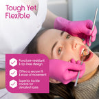 Inspire Pink Gloves Disposable Latex Free | Nitrile Pink Glove Hair and Nail Salon, Esthetician Nitrile Disposable Gloves (10 Boxes Of 100 (Case of 1000), Large)