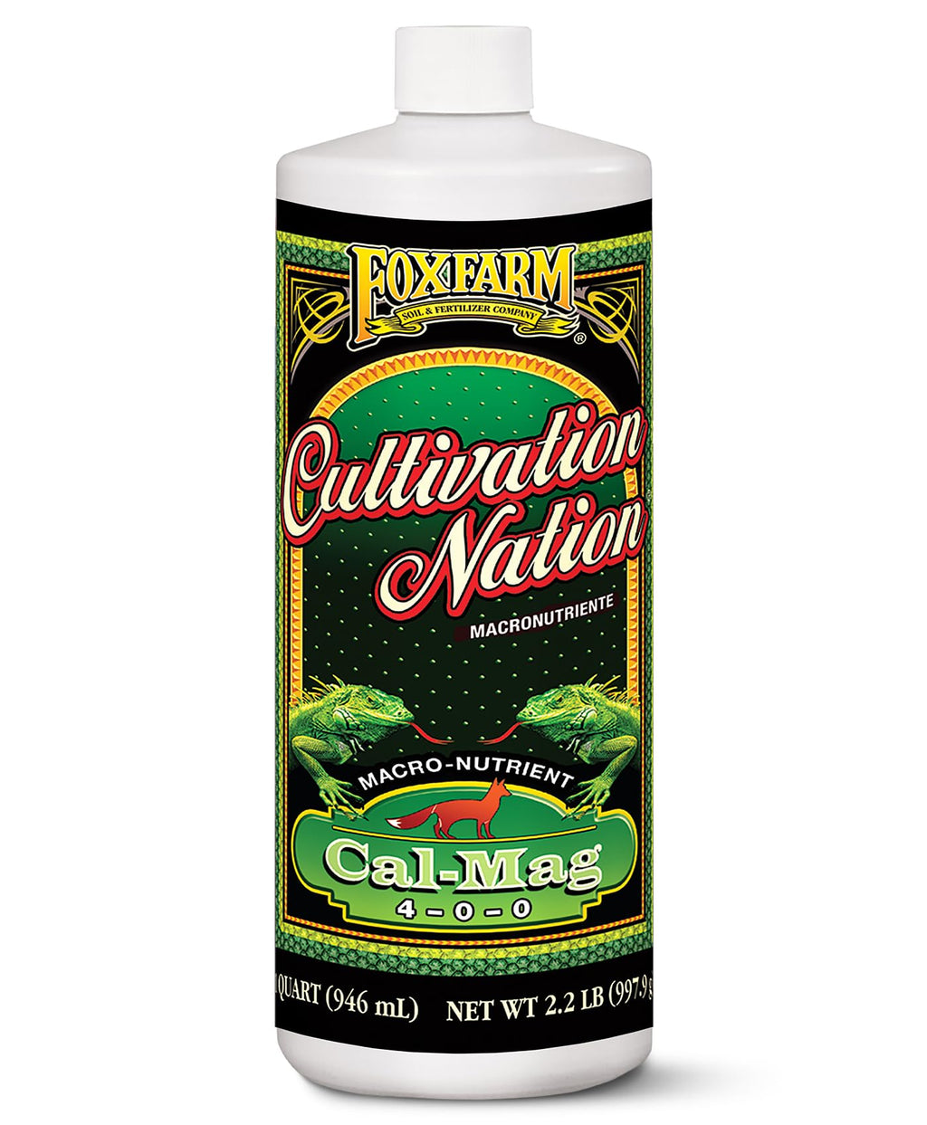 FoxFarm Cultivation Nation Cal-Mag for Plants - 4-0-0, 3% Calcium, 1% Magnesium - 1-Quart