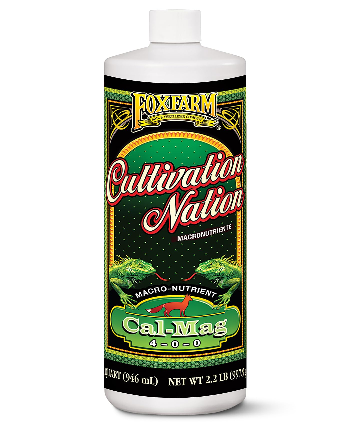 FoxFarm Cultivation Nation Cal-Mag for Plants - 4-0-0, 3% Calcium, 1% Magnesium - 1-Quart