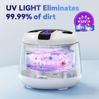 UMPOPO Ultrasonic Retainer Cleaner Machine 48kHz, Dental Cleaning Pod, Ultrasonic Retainer Cleaner for Dentures, Aligners, Mouth Guards, Toothbrush Heads and Jewelry with 200ML Capacity, LAB Supply