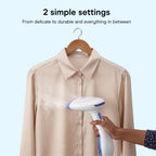 Conair Handheld Garment Steamer for Clothes, ExtremeSteam 1200W, Portable Handheld Design,White/Blue