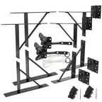 GoldOrcle Anti Sag Gate Kit Heavy Duty No Sag Kit Gate Corner Brace Bracket for Wooden Gate Fence with a Self-Locking Gate Latch (No Sag Kit A - 2Set)