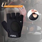 ATERCEL Weight Lifting Gloves Full Palm Protection, Workout Gloves for Gym, Cycling, Exercise, Breathable, Super Lightweight for Men and Women(Black, X-Large)