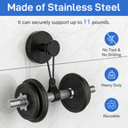 SetSail Suction Cup Hooks for Shower 4 Packs Matte Black Towel Hooks for Bathrooms Wall Mounted Stainless Steel Bathroom Towel Hook for Shower Wall, Window Glass, No-Drill