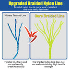 LURKA Mason Line String,#18 540 Feet Braided Construction Nylon Line with 5 Built-in Levels and Spool Fluorescent String Line for Precision Work, DIY, and Gardening (Fluorescent Yellow)
