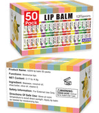 AZEN 50 Pack Lip Balm, Natural Lip Balm Bulk, Lip Care Product, Moisturizing Lip Balms for dry cracked lips, Valentines Gifts Easter Basket Stuffers - 12 Flavors