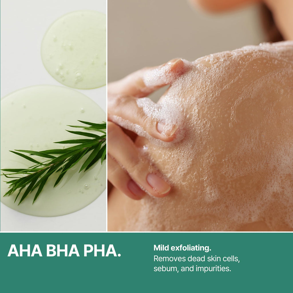 SOME BY MI AHA BHA PHA 30 Days Miracle Acne Clear Body Cleanser 13.5oz – Salicylic Acid & Tea Tree Acne Body Wash – Deep Cleansing, Sulfate & Paraben Free Korean Skin care