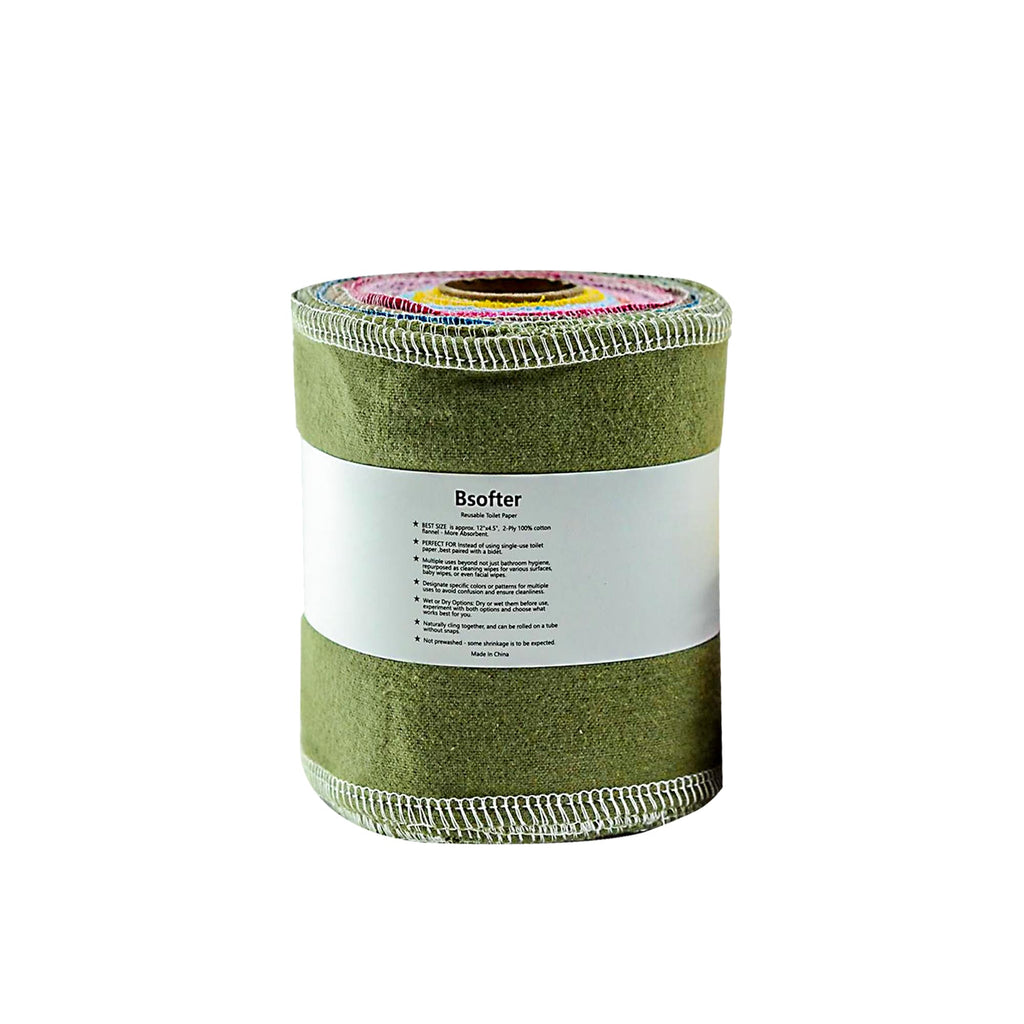 Bsofter Reusable Toilet Paper Rolls – 28 Pcs Reusable Washable Bidet Wipes,Cloth Bidet Towels,Toilet Tissue Camper RV Toilet Paper,Paperless Tp Reusable Baby Wipes Alternative