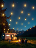 50FT Solar String Lights Outdoor Waterproof with 18+1 LED Bulbs Long Last for 20+Hrs, Commercial Grade Shatterproof USB Patio Solar Powered Lights for Camping，Backyard, Garden, Porch Decor