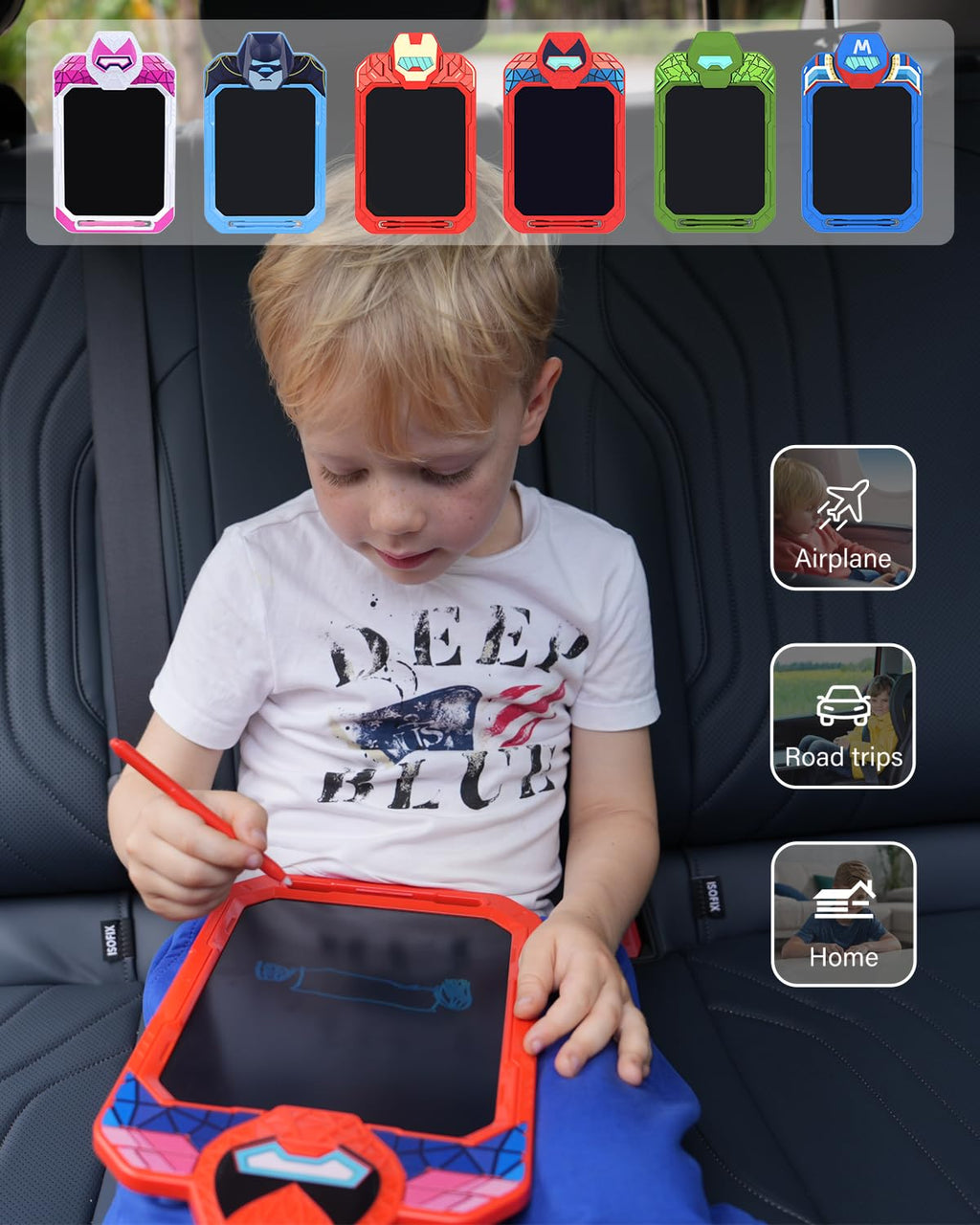 Fullware LCD Writing Tablet for Kids 10 Inch Spider Hero for Toddler 3+