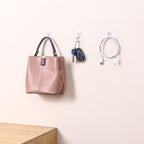 MOVELYST 20 Small Hooks+40 Removable Strips, White Wire Hanger Hooks, Heavy Duty with Adhesive Strips, Damage-Free Utility Hooks, No Tools Wall Hook for Hanging, Value Pack