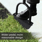 Byhagern Professional Edge Lawn Tool, Heavy Duty Steel Half Moon & Saw-Tooth Blade for Clean Borders, Long Handle Reduces Back Strain, Manual Edger Ideal for Garden Edges, Sidewalks, Flower Beds