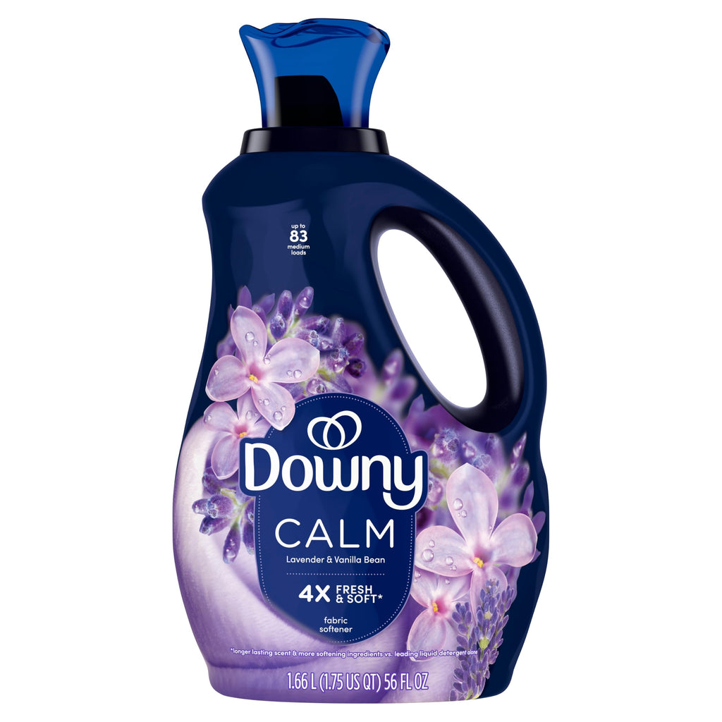 Downy Infusions CALM Liquid Fabric Softener, Soothing Lavender And Vanilla Bean, 56 Fl Oz, Fabric Conditioner For Softness And Scent, Pack of 2