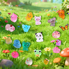 Mini Glow In The Dark Animal Resin Models, Resin Animals Mystery Bags, Individually Wrapped Blind Bags Tiny Animal Figurines, Collectible Mini Animals For Fairy Garden, DIY Crafts (100, animals)