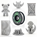 CHCKX PETG 3D Printer Filament Bundle, 10Rolls,Dimensional Accuracy +/- 0.03 mm, 1kg Spool(2.2lbs), 1.75 mm Fit for Most 3D Printers,Black+White+Grey+Red+Green+Blue+Purple+Skin+Silver+Yellow