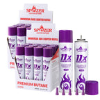 SPOZER 11X Premium Butane Fuel Refill, Universal 99.99% Ultra Pure Butane Gas for Torch Lighters, 300ml(10.14 FL.Oz) Cans, 2 Display Box(Pack of 24)