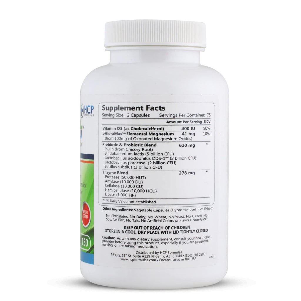 HCP Formulas - Abzorb - Vitamin & Nutrient Optimizer - Digestive Enzymes, Probiotics, & Magnesium Oxide Complex - Balance Intestinal Flora - Gut Health & Bowel Support - Dietary Supplement - 150 Caps
