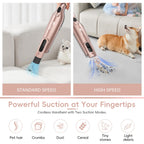 AYONTIN Rechargeable Handheld Vacuum, Lightweight Hand Vacuum Cordless, Powerful Suction, One-Touch Empty, LED Lights, Large Dust Cup for Home, Office, Car, Pet, Rose Gold