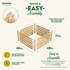 Greenes Fence Premium Cedar Wood Composter, 36" L x 36" W x 31" H (3/4" Thick) / 173.92 gallons - Made in USA with North American Cedar