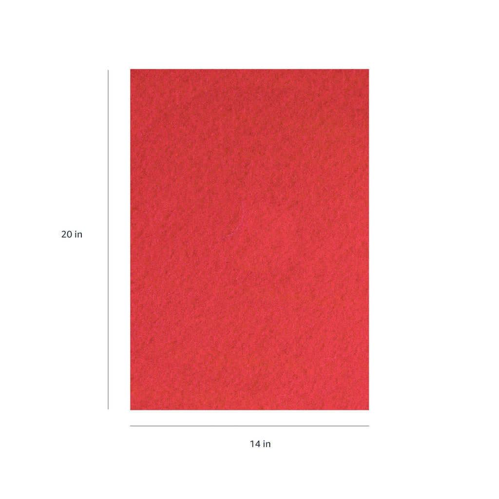 Americo Red Buffer Floor Pad, For Light Cleaning and Buffing, 14"x20", 5 Pads/Case, Made of 100% Recycled Content, USA Made