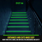Lockport Glow in The Dark Tape - 30 Ft x 1 in - Bright - Rechargeable - Reflective - Glow Tape in The Dark - Halloween Decoration, Christmas Decor, Night Decorations, Home Marking, Stairs, Exit Sign