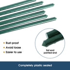 NANOPRETTY Garden Stakes 58 Inch Approx 5FT Plant Stakes for Outdoor Plants Tomato Stakes for Gardening 0.43 inch Diameter Plant Sticks Support Climbing Plants, Pack of 50