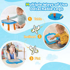 Kikidex Magnetic Drawing Board, Toddler Girl Toys for 1-3 Year Old, Doodle Board Pad Learning and Educational Toys for 1 2 3 Year Old Kids Birthday Gift (Light Blue)