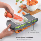 Mueller Mandoline Slicer, Premium Quality V-Pro Five Blade Adjustable Vegetable Slicer, Cutter, Shredder, Veggie Slicers for Fruits and Vegetables Gray