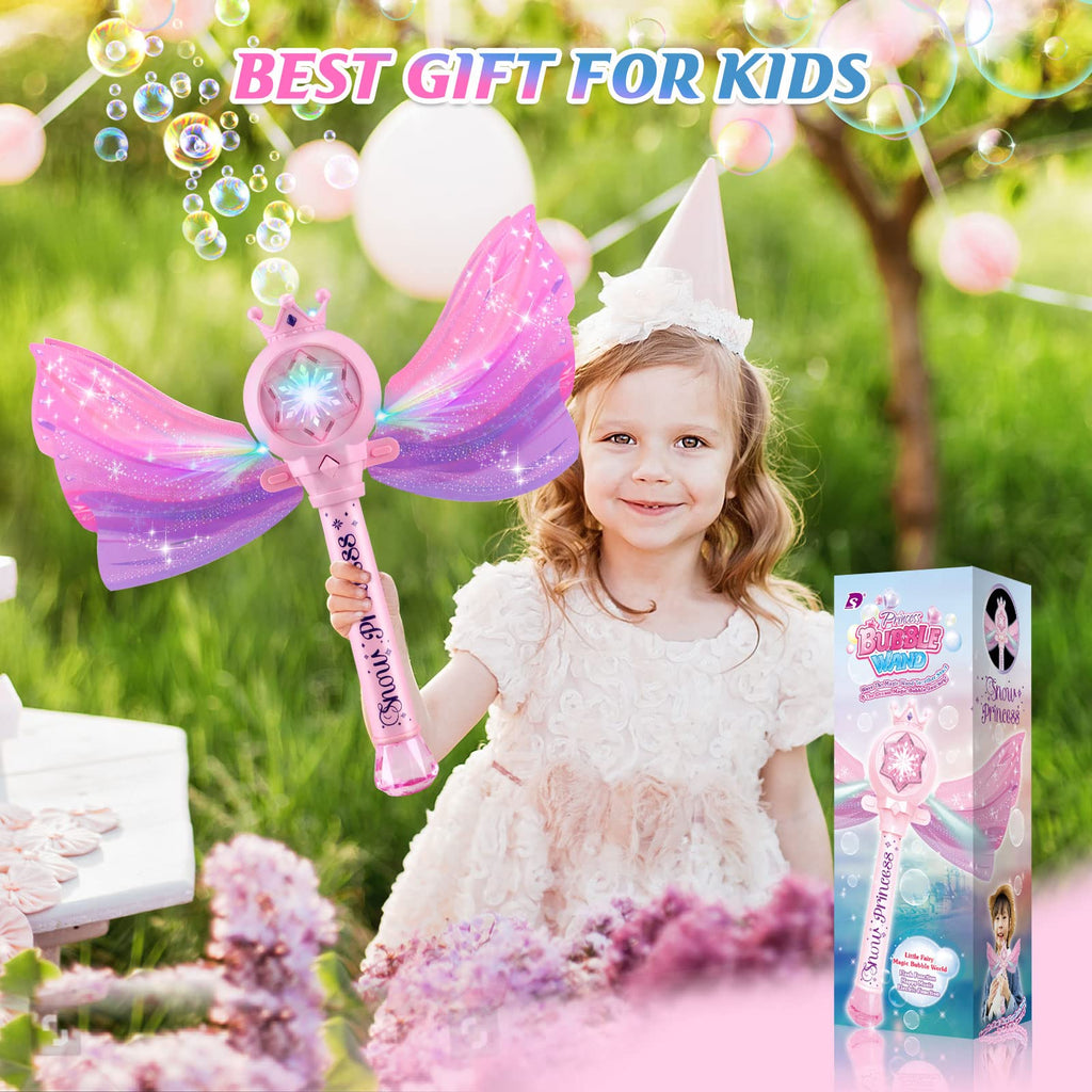 Britik Bubble Wand for Kids, LED Light Music Bubble Toys Girl Gifts Age 3+