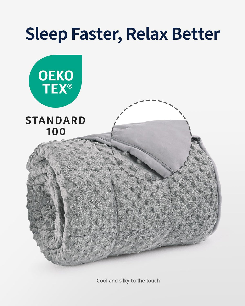 Mr. Sandman Cooling Weighted Blanket for Adults, Queen Size 15 lbs, 60″x80″