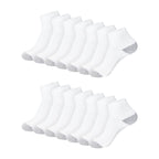 Hanes Womens Value Pack, Ankle Soft Moisture-wicking Socks, Available In 10 And 14-packs, White - 14 Pack, 8-12 US