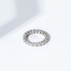 Amazon Essentials Platinum-Plated Sterling Silver Infinite Elements Cubic Zirconia (3 cttw) All-Around Ring, Size 5