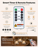 Homemory 24-Pack Remote Flameless LED Battery Tea Light Candles, 400+Hrs
