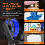 TECBEARS PETG Filament 1.75mm 4KG, 3D Printer Filament Bundle PETG, Strong Toughness, 4 * 1KG(1320M) Filament High Precision, Dimensional Accuracy ±0.02mm,Black+Coffee+Sliver+Olive Green