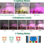 Garpsen Plant Light, 2 Heads Grow Lights for Seed Starting with Clip, 2Pack